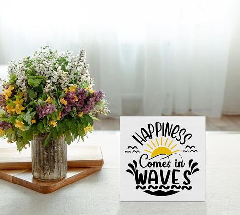 Beach Quotes Wooden Box Sign Beach House Decor Beach Definition Square Wood Sign Desk Decoration Coastal Wood Block Plaque Box Sign for Shelf Home 5 x 5 Inches in Saudi Arabia