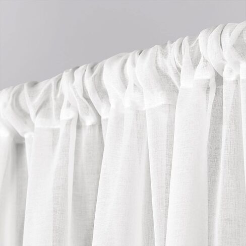 Exclusive Home Tassels Embellished Sheer Rod Pocket Curtain Panel Pair, 54"x84", Black Pearl in Saudi Arabia