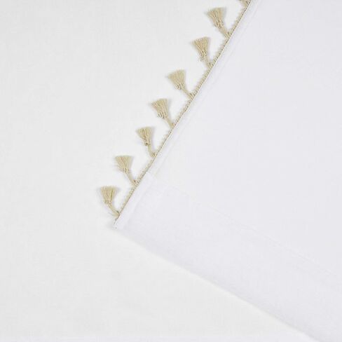 زوج ستائر حصريًا من Home Tassels مزين بجيب قضيب شفاف، مقاس 54 بوصة × 84 بوصة، لؤلؤة سوداء in Kuwait