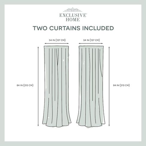 زوج ستائر حصريًا من Home Tassels مزين بجيب قضيب شفاف، مقاس 54 بوصة × 84 بوصة، لؤلؤة سوداء in Kuwait