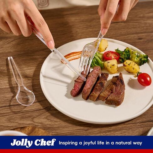 JOLLY CHEF [300 Count] Clear Plastic Forks,Heavy Duty Disposable Forks Plastic Utensils Perfect for Home, School, Party, Restaurant or Daily use in Saudi Arabia