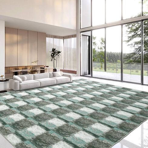 HOMBYS 6x9 ft Modern Patchwork Area Rug for Living Room Bedroom, Large Boho Floor Carpet with Non-Slip Backing for Indoor Office Dining Room, Abstract Home Deco, Machine Washable in Saudi Arabia