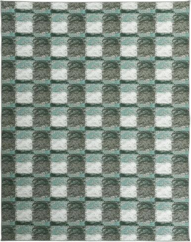HOMBYS 6x9 ft Modern Patchwork Area Rug for Living Room Bedroom, Large Boho Floor Carpet with Non-Slip Backing for Indoor Office Dining Room, Abstract Home Deco, Machine Washable in Saudi Arabia