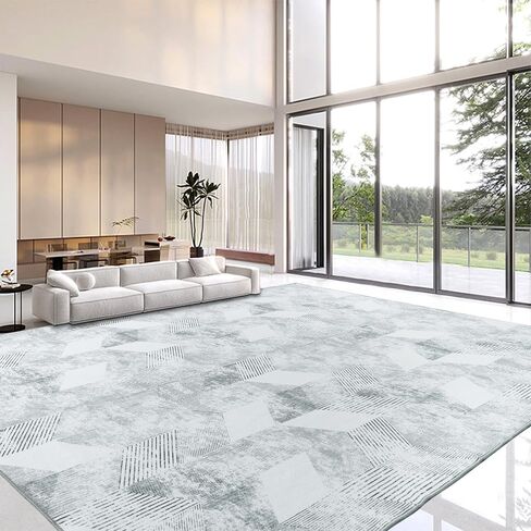 HOMBYS 6x9 ft Modern Patchwork Area Rug for Living Room Bedroom, Large Boho Floor Carpet with Non-Slip Backing for Indoor Office Dining Room, Abstract Home Deco, Machine Washable in Saudi Arabia