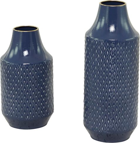 The Novogratz Metal Decorative Vase Centerpiece Vases with Handles, Set of 2 Flower Vases for Home Decoration 16", 12"H, Black in Saudi Arabia