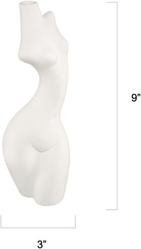 Female Body Vase. 7.5", 9" Tall, Ceramic Vase for Flowers, Home Decor, Pampas Grass. Boho, Stylish, Farm-House, Minimal, Modern, Decorative Vase. Minimalist, Female Form (Tall Slender) in Saudi Arabia
