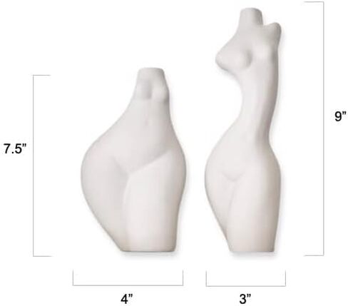 Female Body Vase. 7.5", 9" Tall, Ceramic Vase for Flowers, Home Decor, Pampas Grass. Boho, Stylish, Farm-House, Minimal, Modern, Decorative Vase. Minimalist, Female Form (Tall Slender) in Saudi Arabia