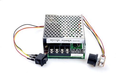 LIVISN PWM DC وحدة تحكم في سرعة المحرك، DC 10V-55V 12V 24V 36V 48V 40A وحدة تحكم في سرعة محرك DC بدون خطوات مع مقياس جهد قابل للتعديل ومفتاح عكسي للفرامل الأمامية وشاشة LED (40A) in Kuwait