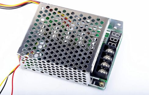 LIVISN PWM DC وحدة تحكم في سرعة المحرك، DC 10V-55V 12V 24V 36V 48V 40A وحدة تحكم في سرعة محرك DC بدون خطوات مع مقياس جهد قابل للتعديل ومفتاح عكسي للفرامل الأمامية وشاشة LED (40A) in Kuwait