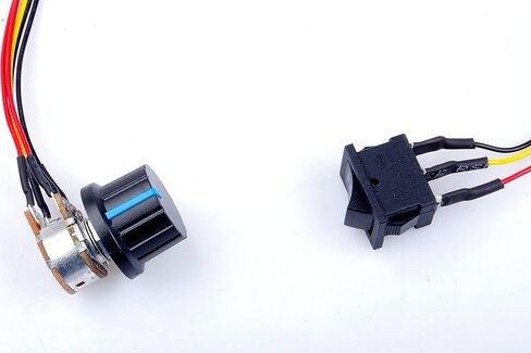 LIVISN PWM DC وحدة تحكم في سرعة المحرك، DC 10V-55V 12V 24V 36V 48V 40A وحدة تحكم في سرعة محرك DC بدون خطوات مع مقياس جهد قابل للتعديل ومفتاح عكسي للفرامل الأمامية وشاشة LED (40A) in Kuwait