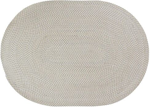 Super Area Rugs سجادة قطنية مضفرة ثلاثية الألوان من القطن - مربعات الجاموس باللون الأصفر والأبيض والرمادي مستطيلة مقاس 4 × 6 بوصات in Kuwait