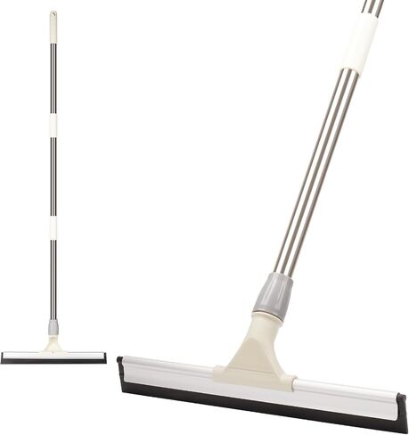 Floor Squeegee, Rubber Magic Broom Sweeper with 59'' Long Adjustable Handle for Floor, Floor Squeegee with Rubber Blade for Floor Glass Shower Window Bathroom Kitchen Pool in Saudi Arabia
