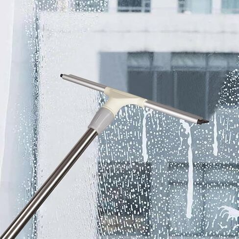 Floor Squeegee, Rubber Magic Broom Sweeper with 59'' Long Adjustable Handle for Floor, Floor Squeegee with Rubber Blade for Floor Glass Shower Window Bathroom Kitchen Pool in Saudi Arabia