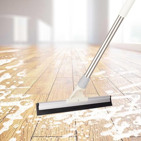 Floor Squeegee, Rubber Magic Broom Sweeper with 59'' Long Adjustable Handle for Floor, Floor Squeegee with Rubber Blade for Floor Glass Shower Window Bathroom Kitchen Pool in Saudi Arabia