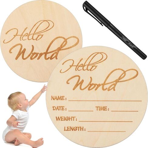 6 قطع خشبية لإعلان الطفل من هيلبان مع 6 أقلام، لافتة إعلان الولادة للمستشفى، لوحة إعلان 4 بوصة لأسماء الأطفال الجدد، علامات مرحبا بالعالم لحديثي الولادة، دعائم صور لحفلات استقبال المولود الجديد in Kuwait