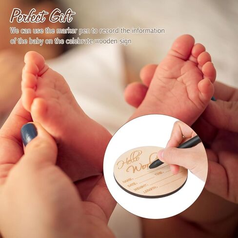 6 قطع خشبية لإعلان الطفل من هيلبان مع 6 أقلام، لافتة إعلان الولادة للمستشفى، لوحة إعلان 4 بوصة لأسماء الأطفال الجدد، علامات مرحبا بالعالم لحديثي الولادة، دعائم صور لحفلات استقبال المولود الجديد in Kuwait