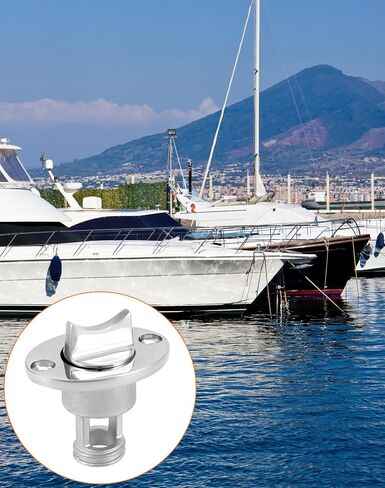 QWORK 316 Stainless Steel Marine Garboard Drain Plug Set (2-Pack) with O-Ring Seal - Corrosion-Resistant, Universal Fit for Boats, Yachts, and More - includes 4 Screws in Saudi Arabia