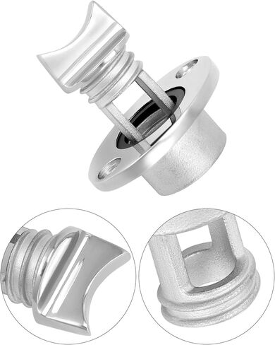 QWORK 316 Stainless Steel Marine Garboard Drain Plug Set (2-Pack) with O-Ring Seal - Corrosion-Resistant, Universal Fit for Boats, Yachts, and More - includes 4 Screws in Saudi Arabia