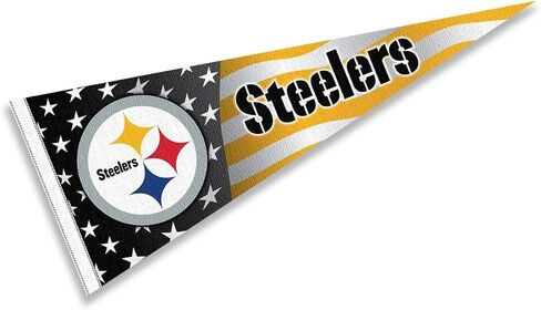 Pittsburgh Steelers Nation USA Americana Stars and Stripes Pennant Banner Flag in Saudi Arabia