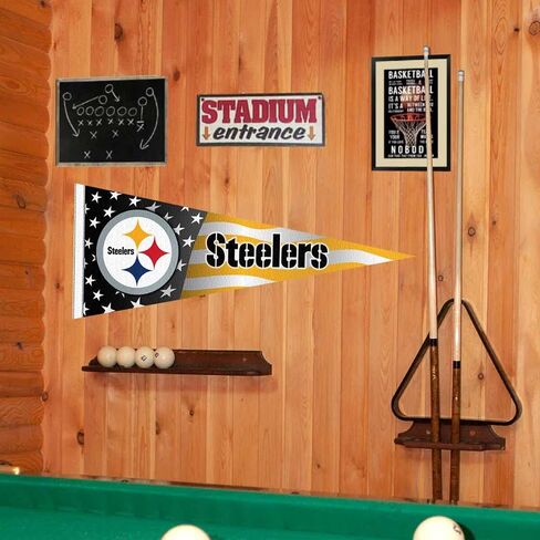 Pittsburgh Steelers Nation USA Americana Stars and Stripes Pennant Banner Flag in Saudi Arabia