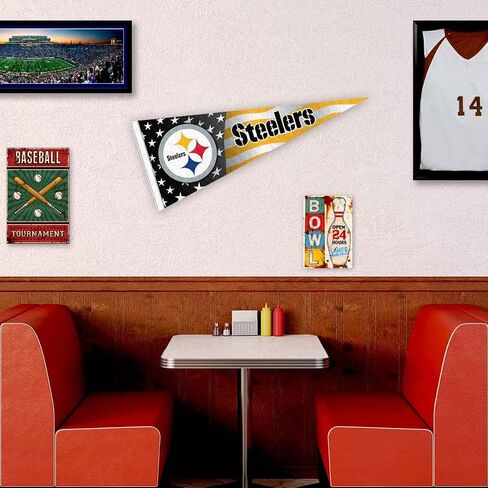 Pittsburgh Steelers Nation USA Americana Stars and Stripes Pennant Banner Flag in Saudi Arabia