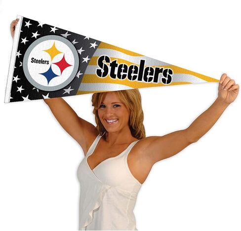 Pittsburgh Steelers Nation USA Americana Stars and Stripes Pennant Banner Flag in Saudi Arabia