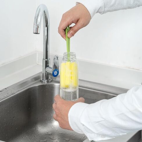 Restaurantware Bottle Tek 16 Ounce Juice Bottles For Juicing, 10 Sets Of Bottles With Caps - Includes Labels, Lids, Brush, And Funnel, Clear Plastic Empty Juice Containers, For Smoothies, Milk, Tea in Saudi Arabia