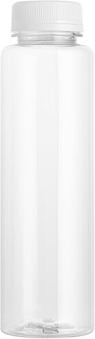 Restaurantware Bottle Tek 16 Ounce Juice Bottles For Juicing, 10 Sets Of Bottles With Caps - Includes Labels, Lids, Brush, And Funnel, Clear Plastic Empty Juice Containers, For Smoothies, Milk, Tea in Saudi Arabia
