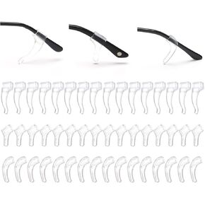 25 Pairs Eyeglasses Ear Grip Ear Hooks, Anti-Slip Holder Eyeglasses Stoppers Temple Tips Sleeve Retainer Eyewear Retainers Spectacle Stay For Eyeglasses, Sunglasses, Reading Glasses