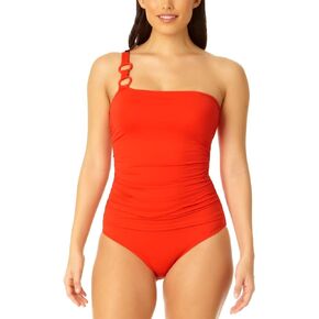 Anne Cole Ring Strap Asymmetric One-Piece
