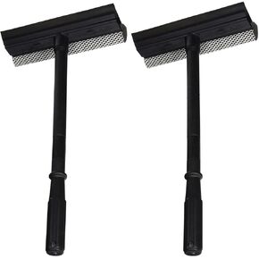 Set of 2 Black Duck Brand Window and Windshield Cleaning Sponge and Rubber Squeegee!