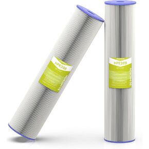 20 Micron Whole House Water Filter Cartridge, Pleated Sediment Filters for Well Water, Universal Replacement for Any 20 inch Big Housings - 20" x 4.5" Cartridges - Pack of 2