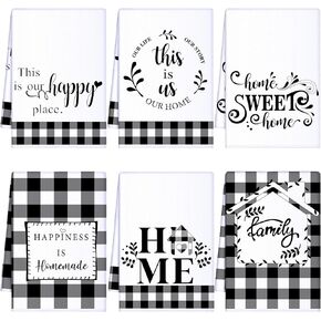 Geyoga 6 Pieces Floral Kitchen Towels Flamingo Dish Hand Towels Sunflower Flower Chicken Daisy Tea Towels for Fall Kitchen Bathroom Decor,16 x 24 Inch(Assorted Color,Colorful Flower)