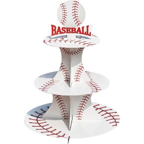 3 Tier Baseball Cupcake Stand Baseball Party Decorations Baseball Party Favors Baseball Birthday Decorations Baseball Party Supplies