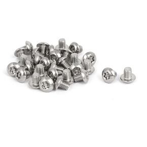 Uxcell M5x6mm 304 الفولاذ المقاوم للصدأ زر رئيس توركس الأمن العبث برهان مسامير 30 قطعة