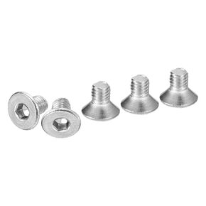 M3-0.5 x 5mm Flat Head Socket Cap Screws, 80 Pack 304 Stainless Steel Hex Socket Flat Head Screws, Full Thread, Countersunk Bolts
