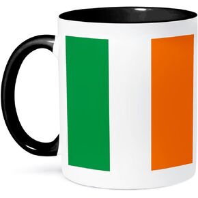 3dRose Flag of Ireland Mug, 11 oz, Black