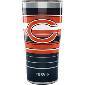 Tervis Traveler NFL Chicago Bears - كوب سفر معزول ثلاثي الجدران من Hype Stripes يحافظ على المشروبات باردة وساخنة، 20oz، من الفولاذ المقاوم للصدأ