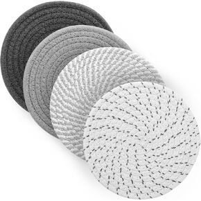 7" Trivets for Hot Dishes, Hot pots and Pans, 4 Pcs Pot Holders for Kitchen，Heat Resistant Hot Holders are Used to Protect Your Furniture and Tables, Professional Home Essentials