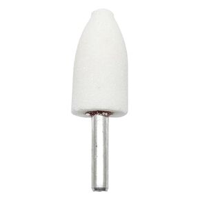 4 Pcs Grinding Stones 1/4" Shank 25mm Diameter Conical Rotary Grinding Head for Metal Grinding and Polishing (White Corundum)