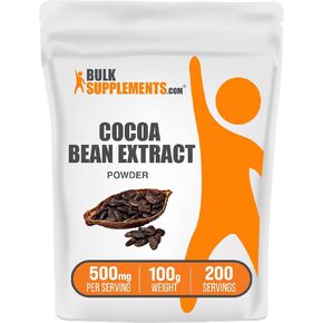BulkSupplements.com Cocoa Extract Powder - Polyphenols Supplement - Circulation Supplements Flavonoids Supplements - Sugar Free Cocoa Powder - Cocoa Powder (250 Grams - 8.8 oz)