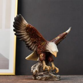Simulated Eagle Resin Ornaments Statue, Colorful Eagle Sculpture Modern Home Office Figurine Decor (Colorful)