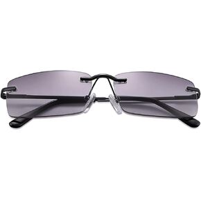 Rimless Full Reading Glasses UV Protection Spring Hinge Sunglasses Anti Blue Light Readers for Men Women Non Bifocals