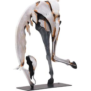 Handmade Horse Statue, Elegant Rustic Home Decor, Modern Metal Sculpture Crafts for Home & Office, Gift for Horse Lovers, Girls, Women (Black)