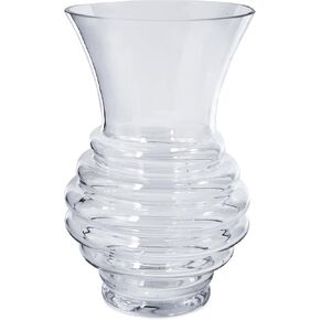 Royal Imports Glass Flower Vase Clear Modern Decorative Centerpiece Urn Wide Mouth Classic Everyday Rose Gathering Wedding Table Bouquet Holiday-Band