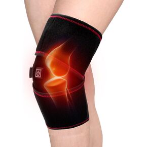 Heated Knee Brace Wrap 3 Adjustable Temperature Thermal Therapy Heated knee pad with USB Adapter Heating Pad for Arthritis Pain Relief (No Battery)