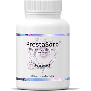 ProstaSorb Prostate Supplements for Men with Saw Palmetto, Supports Healthy Prostate Function, Better Bladder Emptying and Reduced Urinary Urges.* Hypoallergenic, 60 Capsules