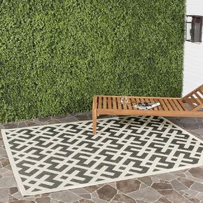 SAFAVIEH Courtyard Collection 2'3" x 6'7" Beige / Green CY6915 Indoor/ Outdoor Waterproof Easy Cleaning Patio Backyard Mudroom Runner Rug