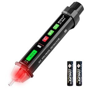 Voltage Tester - 2024 Professional Electrical Tester with LED Light, Non Contact Voltage Tester with Temperature Display, Battery-Operated Electric Tester Pen, AC 12V/70V-1000V