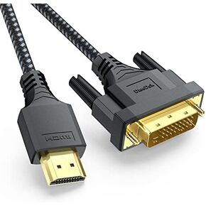 HDMI to DVI Cable 6ft 10 Pack, Single Link DVI-D/DVI-I to HDMI 1080P@60Hz Bidrectional Male to Male Braided Cord for Monitor Projector PC Raspberry Pi Xbox One PS5 PS4 Graphics Card